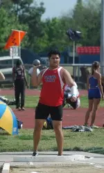 Oscar Rodriguez was the top finisher for Fresno State on Saturday, taking 11th in the shot put.