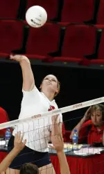 Sophomore Lacey Gera had 10 kills in the Bulldogs loss to Nevada.