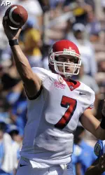 Tom Brandstater completed 25-of-36 passes for 257 yards for the Bulldogs.