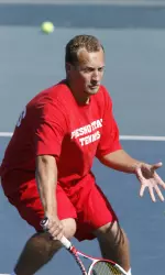 Mirko Zapletal won his first round match in the ITA All-American qualifier. Teammate Rudolf Siwy also advanced.