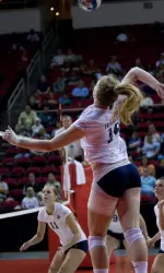 Brianna Clarke posted eight kills vs. NMSU.