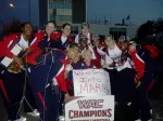 Ellen Kilday was brought to the airport in March to welcome the team after the Bulldogs won the WAC Tournament Championship.