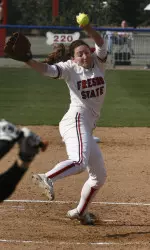 Freshman Morgan Melloh was the first Bulldog to be named WAC Pitcher of the Week in 2008.