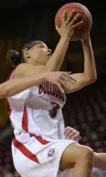 Tierre Wilson scored 23 points in her final game as a Bulldog.