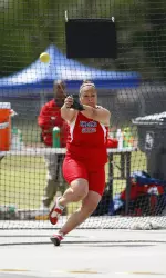 Sharon Ayala broke the Fresno State record in the hammer throw for the third time this season at the Mt. SAC Relays.