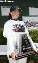 Head coach Angie Cates wins her first WAC Championship.
