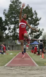 Gary Lee took fifth place in the long jump at the NCAA Championships to earn All-American honors.