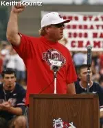 2008 National Coach of the Year Mike Batesole greeted thousands of fans at Pete Beiden Field.