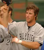 Erik Wetzel score two runs against No. 3 Arizona State in Saturday's Super Regional game.