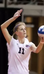 Lauren Berger had a career-high three service aces