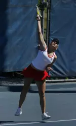 Anastasia Petukhova and her teammates compiled a total of 10 victories during the first day of the Cal Nike Invitational.