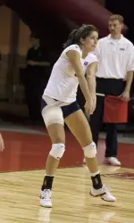 Meghan Moss led the 'Dogs with 11 digs.