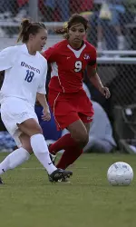 Gutierrez scores her 19th career goal against Sacramento State Sunday afternoon.
