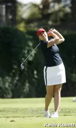 Senior Taylor Siebert is leading the Dogs after two rounds of play. She is currently tied for seventh and shot three-under par.