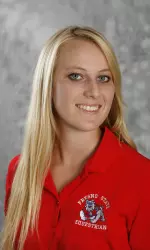 Freshman Kimberty Hewson-Budnik is one of Fresno State's top riders, having won three straight matches for the Bulldogs.