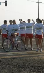 Members of the lacrosse team participated in Race for the Cure.