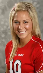 Sophomore Rachel Pickett had two shots against the Utah State Aggies.