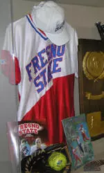The Fresno State softball team's 1998 National Championship is one of many prestigious elements of the new Athletics showcase in the Ellipse Gallery of the new Henry Madden Library.