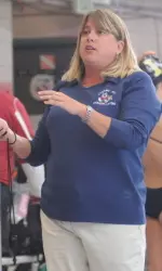 Head Coach Jeanne Fleck guided her Bulldogs to their first dual meet victory since the return of the program in 2008.