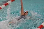 Heidi Gjoen won the 100 backstroke against Nevada.