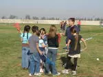 Pine Bluff Elementary students get lacrosse lessons from the Bulldogs.