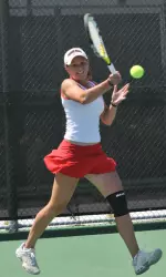 Junior Anastasia Petukhova clinched a victory for the Bulldogs over Vanderbilt with her win in singles action.