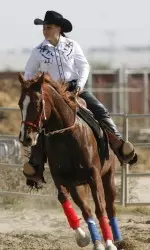 Keri Blackledge helped seal Fresno State's Best in the West Tournament championship with a pair of wins in reining.
