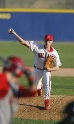 Sophomore Jake Floethe had a career-high five strikeouts in a career-high six shutout innings.
