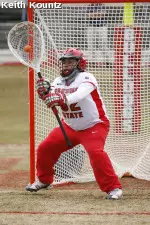 Goal keeper Diana Aguilar nabbed 13 saves in the Bulldog's first-ever lacrosse match.