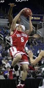 Senior guard Dwight O'Neil drives to the basket. (AP Photo/Rich Pedroncelli)