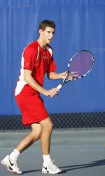 Remi Boutillier recorded a singles win over Oklahoma State's Aleksey Bessonov.