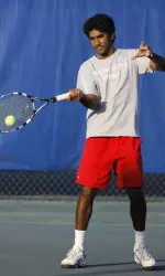 Tejesvi Veerepalli clinched the match for the Bulldogs with a 6-4, 6-4 win over Penn State's Ryan Gormley.