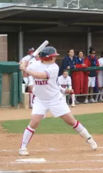 Nicole Angene hit one of the 'Dogs solo home runs in the eighth.