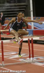 Latrisha Jordan reset the Fresno State record in the 400 hurdles this weekend, timing a 58.69.