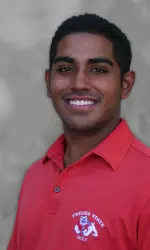 Freshman Bhavik Patel is still leading the 'Dogs, tying for fifth in the 93-individual field.