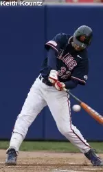 Junior Tom Mendonca hit his 32nd career home run against the Bulls.