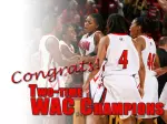 Fresno State defended its WAC title on Saturday by beating Utah State 67-54 on Saturday.