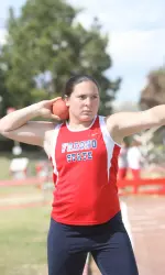 Kayla Xavier is close to qualifying a second event for the NCAA Regional. With the shot put already qualified for the postseason, she looks to add the discus.