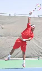 Flavio Mollinedo picked up a win in singles against Boise State on Saturday for the Bulldogs.