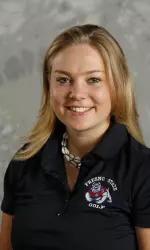 Freshman Louisa Lies leads the Bulldogs after day one of the WAC Championships, shooting a 70 to end the day in second place.