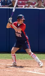 Michelle Moses hit her ninth home run of the season vs. Utah State.