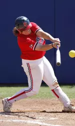 Caitlin Stiglich had one of the 10 hits for the Bulldogs vs. Louisiana Tech.