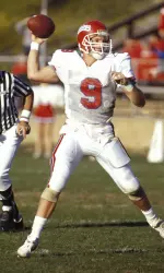 Fresno State's Kevin Sweeney threw for an NCAA record 10,623 passing yards, breaking the record of Heisman Trophy winner Doug Flutie.