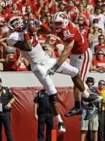 Seyi Ajirotutu caught six passes for 83 yards and two touchdowns.
