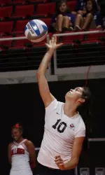 Cecilia Agraz played in her first-ever Fresno State match tonight.