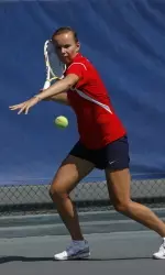 Senior Anastasia picked up a victory over the No. 53 player in the country, Kirsten Flowers.