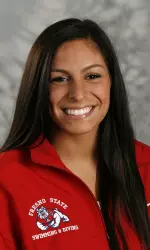 Sarah Pino swam a lifetime best in the 200 breaststroke against UCLA and Kansas