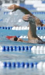 Senior Stephanie Hatayama swam her Bulldog career best time in the 100-yard freestyle race against Nevada.
