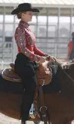Senior Kelsi Fischer defeated her opponent at the Bulldog's home competition against New Mexico State.