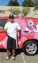 One of the semi-finalists with the Big Red Ride. Come out to the Red Lot Tailgate to see if he becomes the winner!